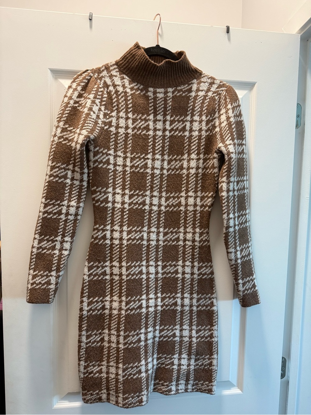 Pink Rose Brown Marled Knit Sweater dress